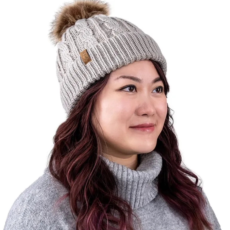 Adult Cable Knit Beanies | Grey