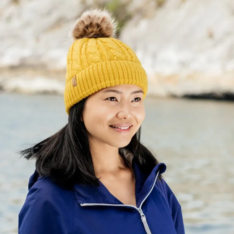 Adult Cable Knit Beanies | Mustard