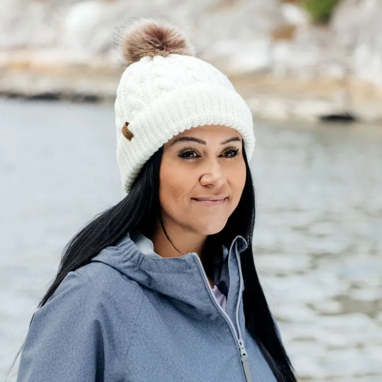 Adult Cable Knit Beanies | Cream