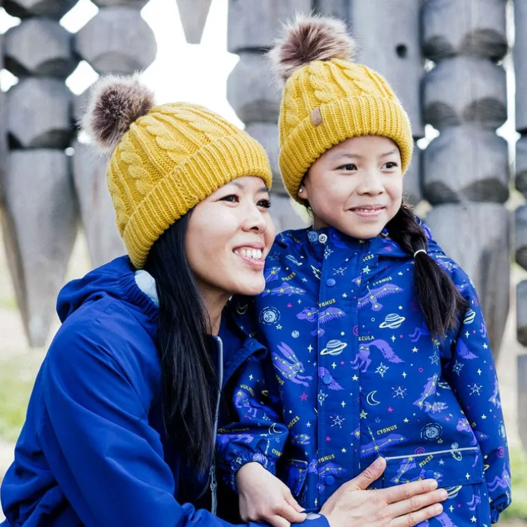 Adult Cable Knit Beanies | Mustard