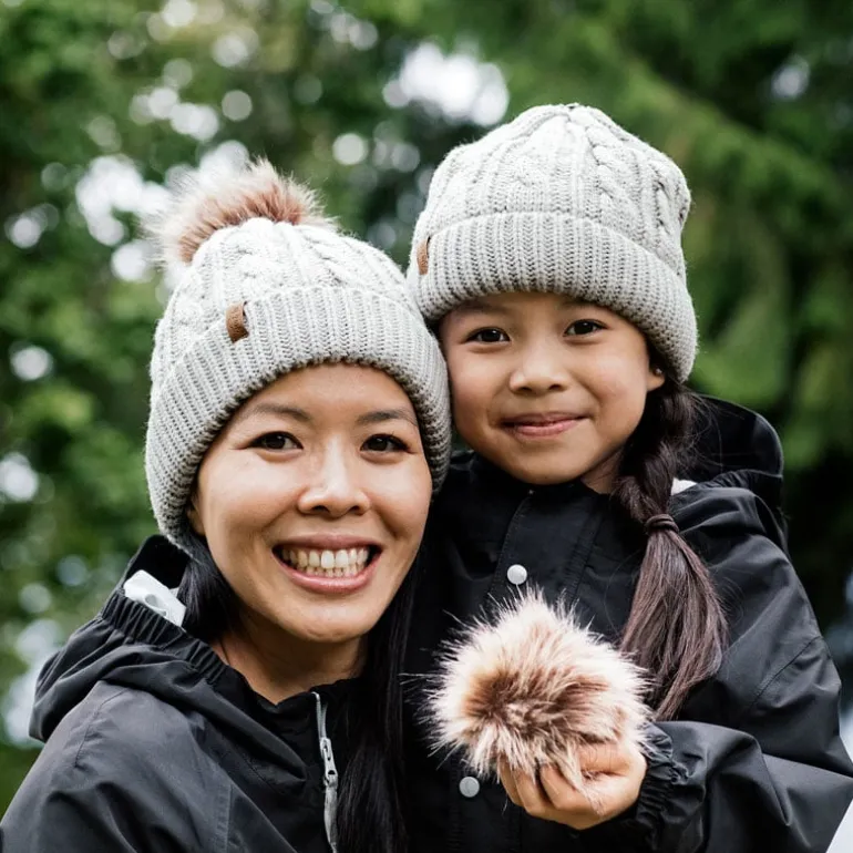 Adult Cable Knit Beanies | Grey