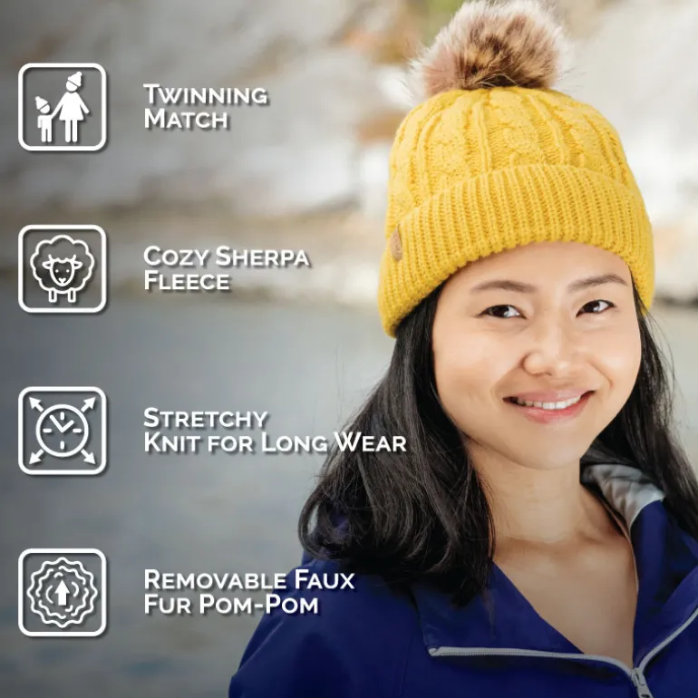 Adult Cable Knit Beanies | Grey