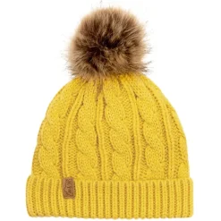 Adult Cable Knit Beanies | Mustard