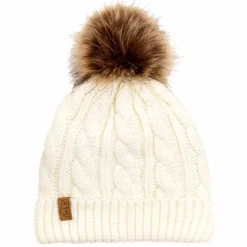 Adult Cable Knit Beanies | Cream