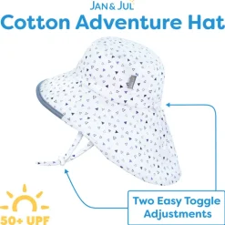 Adult Cotton Adventure Hats | Grey Herringbone