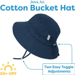 Adult Cotton Bucket Hats | Grey Herringbone