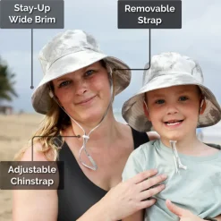 Adult Cotton Bucket Hats | Grey Herringbone
