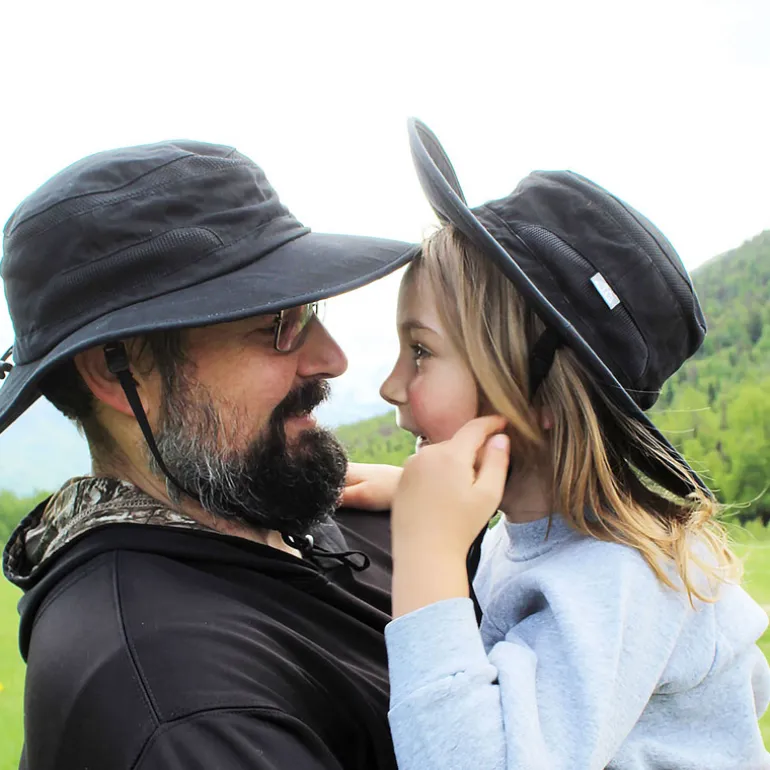 Adult Packable Hiking Hats | Black