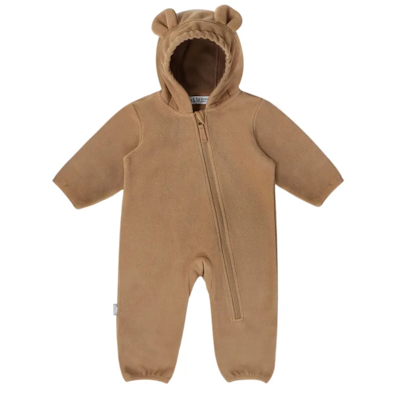 Baby Fleece Bunting Suit | Soft Brown