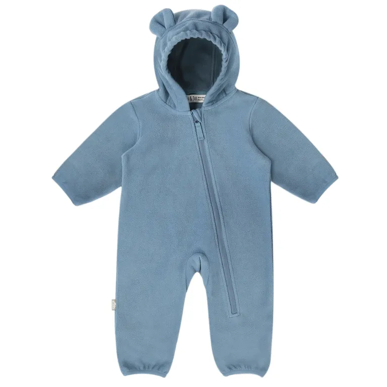 Baby Fleece Bunting Suit | Stormy Blue