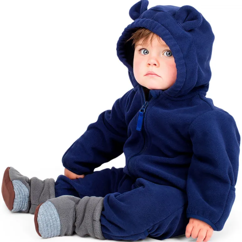 Baby Fleece Bunting Suit | Navy