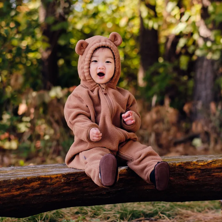 Baby Fleece Bunting Suit | Brown Bear