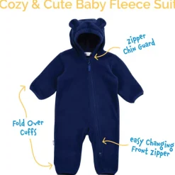 Baby Fleece Bunting Suit | Brown Bear