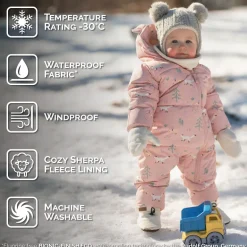 Baby Snowsuit | Pink Forest