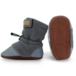 Baby Stay-Put Cozy Booties | Heather Grey