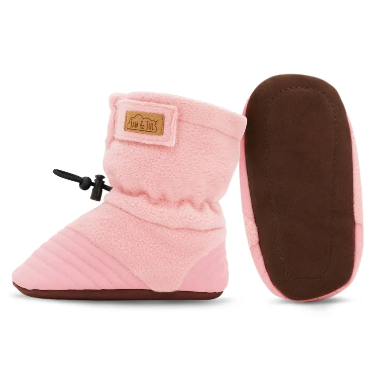 Baby Stay-Put Cozy Booties | Dusty Pink