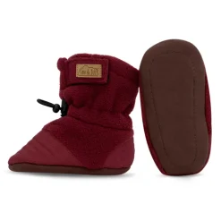 Baby Stay-Put Cozy Booties | Maroon