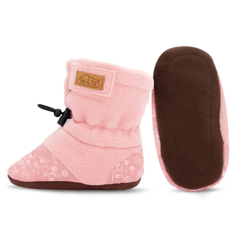 Baby Stay-Put Cozy Booties | Prairie Flowers