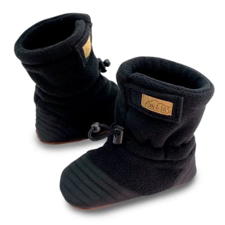 Baby Stay-Put Cozy Booties | Black