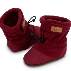 Baby Stay-Put Cozy Booties | Maroon