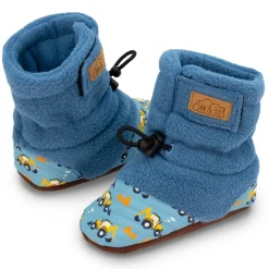 Baby Stay-Put Cozy Booties | Digger