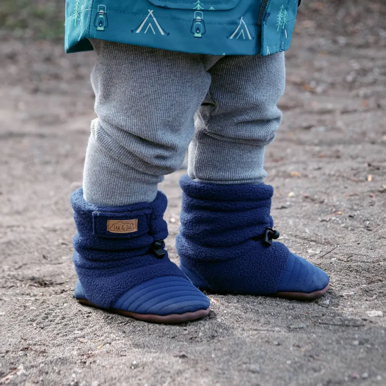 Baby Stay-Put Cozy Booties | Navy