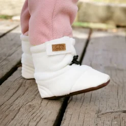 Baby Stay-Put Cozy Booties | Cream