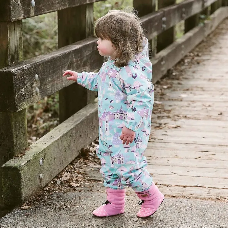Baby Stay-Put Cozy Booties | Pink Hearts