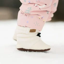 Baby Stay-Put Cozy Booties | Cream