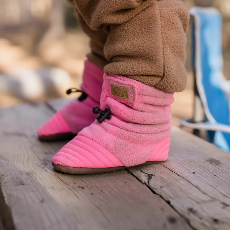 Baby Stay-Put Cozy Booties | Watermelon Pink