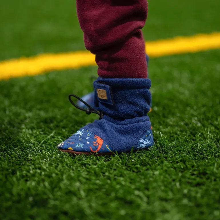 Baby Stay-Put Cozy Booties | Space Dinos