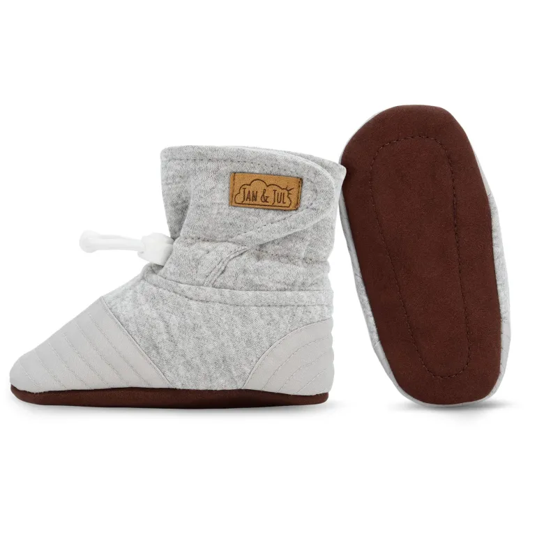 Baby Stay-Put Lite Booties | Pebble Grey
