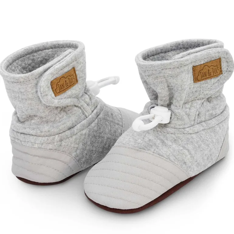 Baby Stay-Put Lite Booties | Pebble Grey
