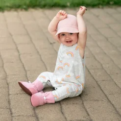 Baby Stay-Put Lite Booties | Dusty Pink
