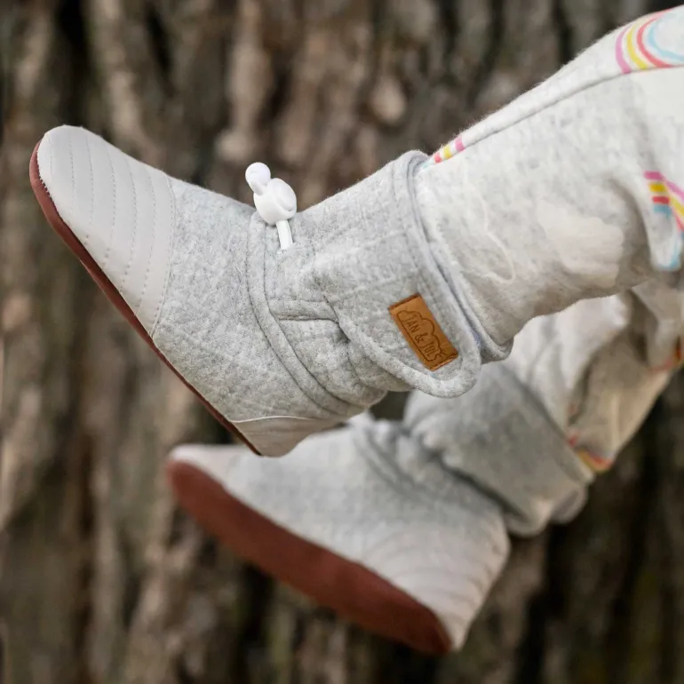 Baby Stay-Put Lite Booties | Pebble Grey
