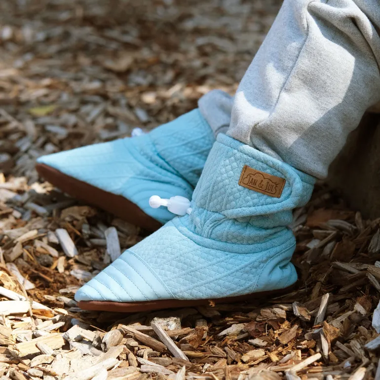 Baby Stay-Put Lite Booties | Egg Blue