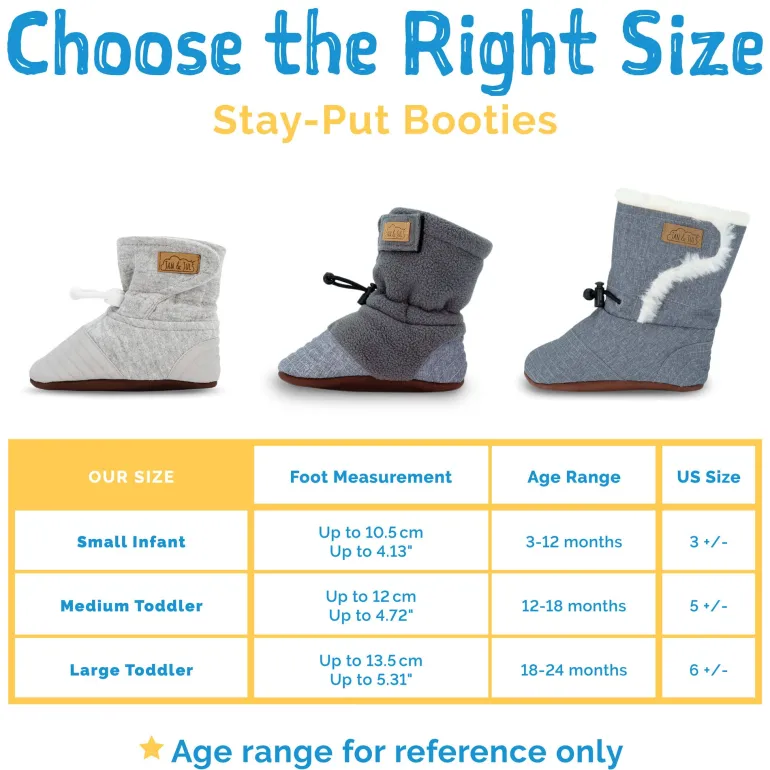 Baby Stay-Put Lite Booties | Pebble Grey