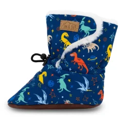 Baby Stay-Put Winter Booties | Space Dinos