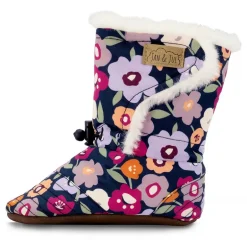 Baby Stay-Put Winter Booties | Winter Flowers