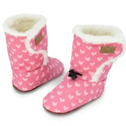 Baby Stay-Put Winter Booties | Hearts