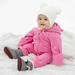 Baby Stay-Put Winter Booties | Heather Grey