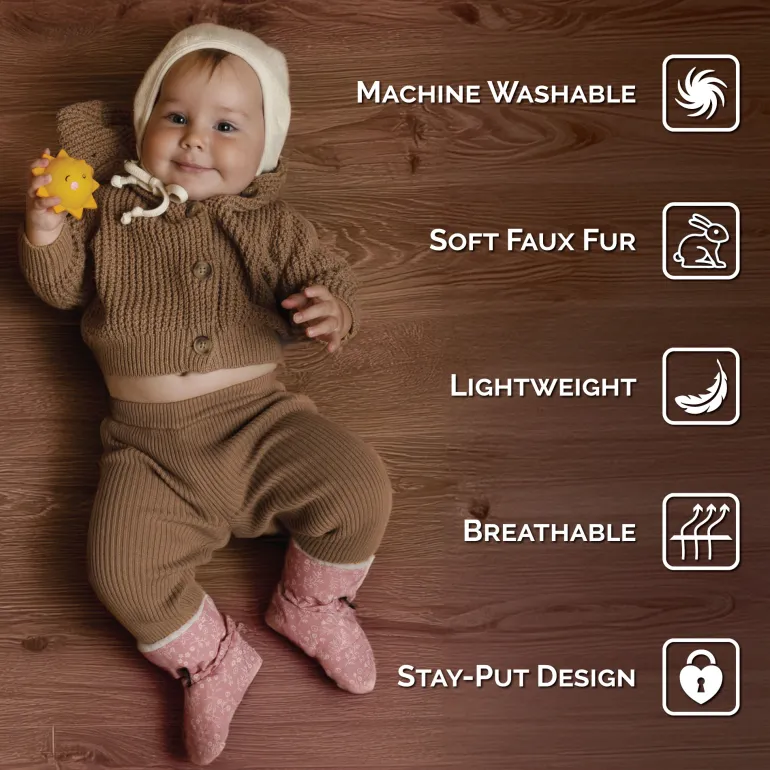 Baby Stay-Put Winter Booties | Dusty Mint