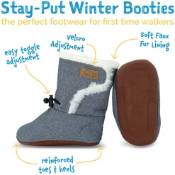 Baby Stay-Put Winter Booties | Dusty Pink