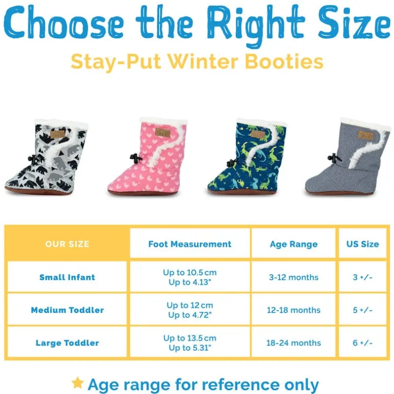 Baby Stay-Put Winter Booties | Black