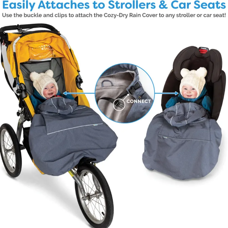 Baby Waterproof Carrier Cover | Heather Grey