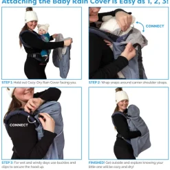 Baby Waterproof Carrier Cover | Black
