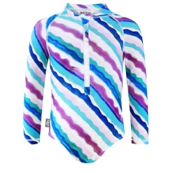 Girls One Piece UV Swimsuit | Summer Stripes