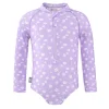 Girls One Piece UV Swimsuit | Purple Daisy