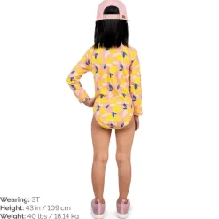 Girls One Piece UV Swimsuit | Summer Citrus