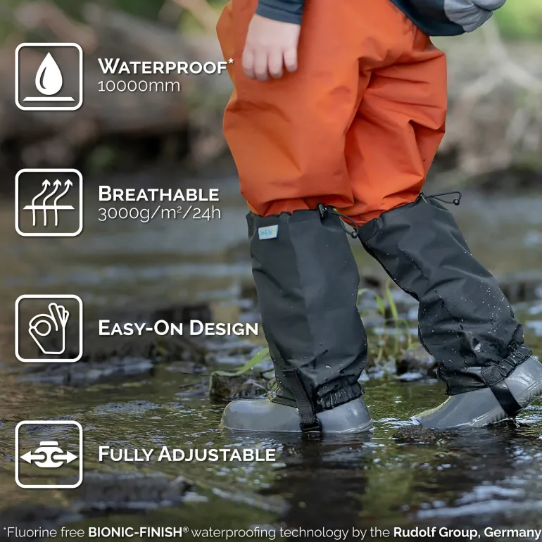 Kids Boot Gaiters | Black – One Size